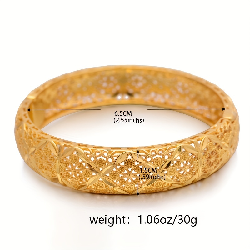 Open Cuff Bracelet Middle Eastern Dubai Style Nigerian Wedding Bangle